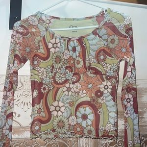 Long sleeve flower shirt